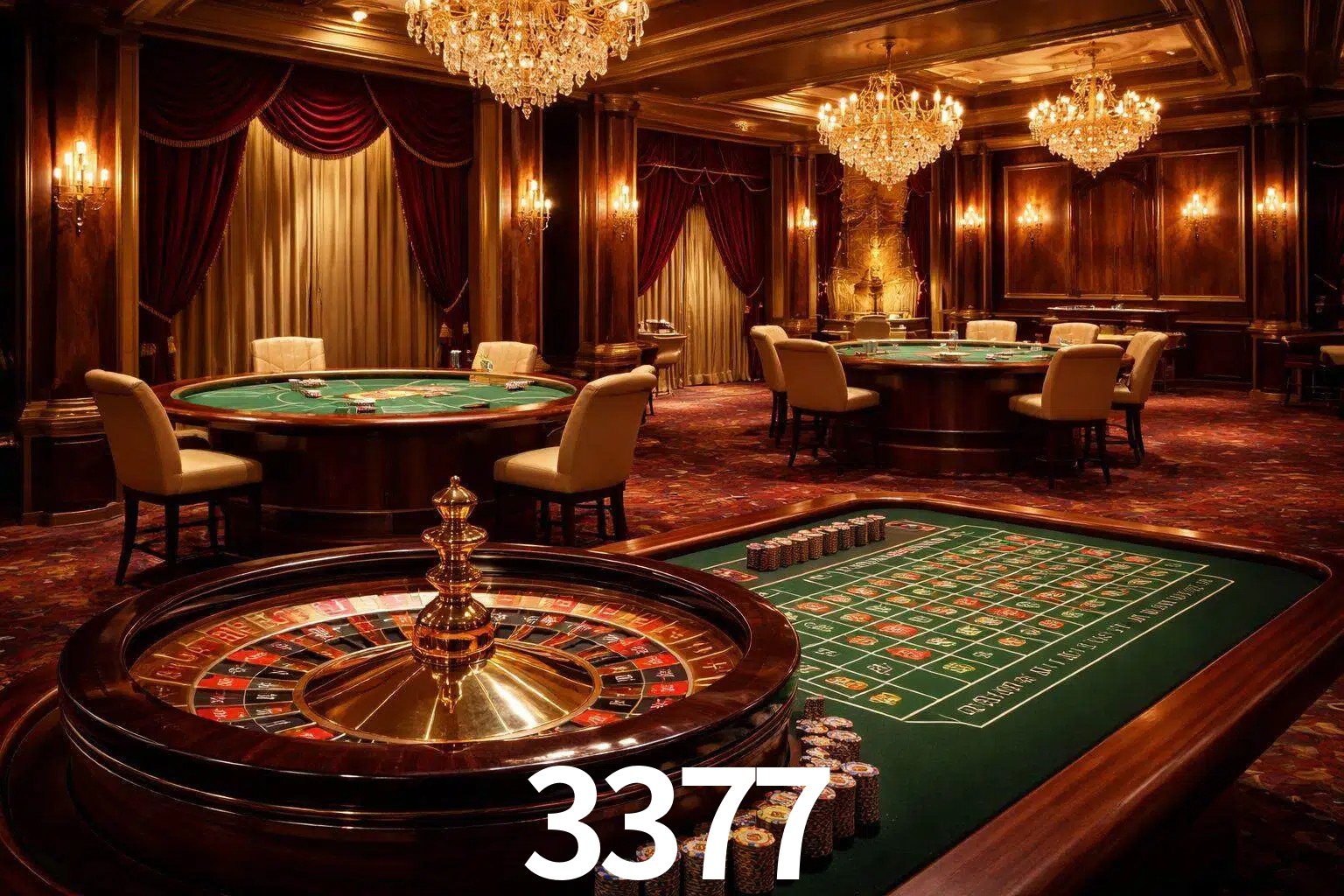 Una escena premium de mesa de casino en vivo con cartas, elementos de ruleta y un ambiente pulido de estudio de transmisión.